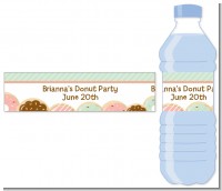Donut Party - Personalized Birthday Party Water Bottle Labels