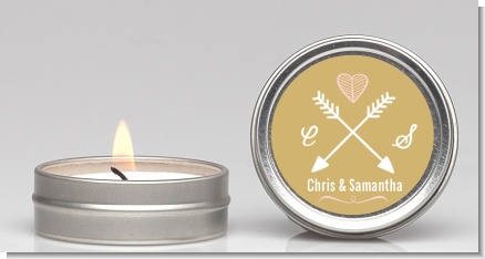 Double Arrows - Bridal Shower Candle Favors