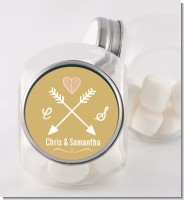 Double Arrows - Personalized Bridal Shower Candy Jar