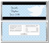 Dove Blue - Personalized Baptism / Christening Candy Bar Wrappers