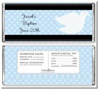 Dove Blue - Personalized Baptism / Christening Candy Bar Wrappers