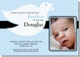 Dove Blue Baptism Photo - Baptism / Christening Invitations