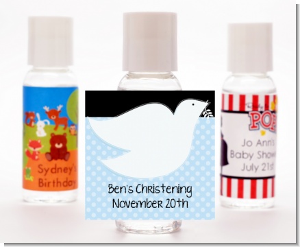 Dove Blue - Personalized Baptism / Christening Hand Sanitizers Favors