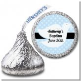 Dove Blue - Hershey Kiss Baptism / Christening Sticker Labels