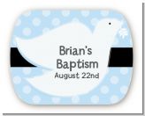 Dove Blue - Personalized Baptism / Christening Rounded Corner Stickers