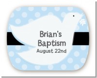 Dove Blue - Personalized Baptism / Christening Rounded Corner Stickers