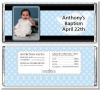 Dove Blue Photo - Personalized Baptism / Christening Candy Bar Wrappers