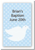 Dove Blue - Custom Large Rectangle Baptism / Christening Sticker/Labels