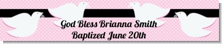 Dove Pink - Personalized Baptism / Christening Banners