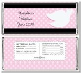 Dove Pink - Personalized Baptism / Christening Candy Bar Wrappers