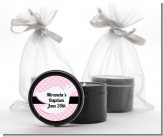 Dove Pink - Baptism / Christening Black Candle Tin Favors