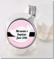 Dove Pink - Personalized Baptism / Christening Candy Jar