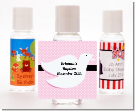 Dove Pink - Personalized Baptism / Christening Hand Sanitizers Favors