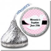 Dove Pink - Hershey Kiss Baptism / Christening Sticker Labels