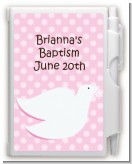 Dove Pink - Baptism / Christening Personalized Notebook Favor