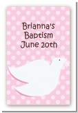 Dove Pink - Custom Large Rectangle Baptism / Christening Sticker/Labels
