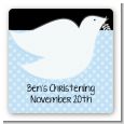 Dove Blue - Square Personalized Baptism / Christening Sticker Labels thumbnail