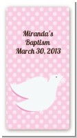 Dove Pink - Custom Rectangle Baptism / Christening Sticker/Labels