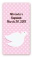 Dove Pink - Custom Rectangle Baptism / Christening Sticker/Labels thumbnail