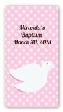 Dove Pink - Custom Rectangle Baptism / Christening Sticker/Labels