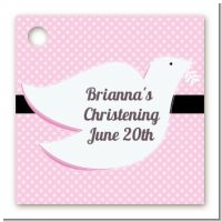 Dove Pink - Personalized Baptism / Christening Card Stock Favor Tags