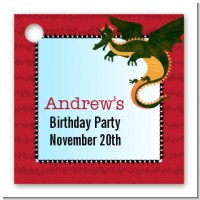 Dragon and Vikings - Personalized Birthday Party Card Stock Favor Tags