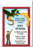 Dragon and Vikings - Birthday Party Petite Invitations