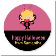 Dress Up Butterfly Costume - Round Personalized Halloween Sticker Labels thumbnail