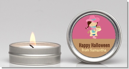 Dress Up Cowgirl Costume - Halloween Candle Favors