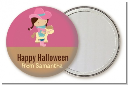 Dress Up Cowgirl Costume - Personalized Halloween Pocket Mirror Favors