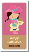 Dress Up Cowgirl Costume - Custom Rectangle Halloween Sticker/Labels