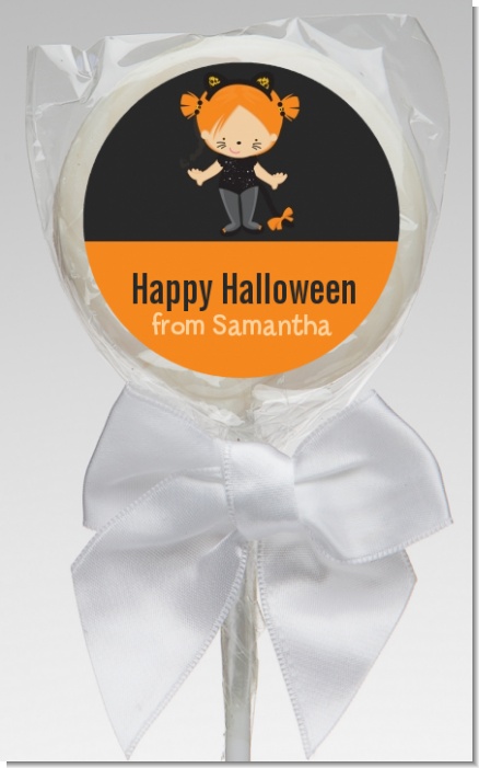 Dress Up Kitty Costume - Personalized Halloween Lollipop Favors