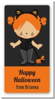 Dress Up Kitty Costume - Custom Rectangle Halloween Sticker/Labels