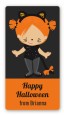 Dress Up Kitty Costume - Custom Rectangle Halloween Sticker/Labels thumbnail