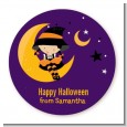 Dress Up Witch Costume - Round Personalized Halloween Sticker Labels thumbnail