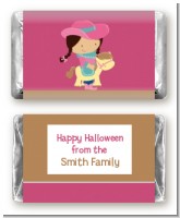 Dress Up Cowgirl Costume - Personalized Halloween Mini Candy Bar Wrappers
