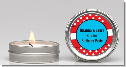 Dr. Seuss Inspired Thing 1 Thing 2 - Birthday Party Candle Favors