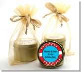 Dr. Seuss Inspired Thing 1 Thing 2 - Birthday Party Gold Tin Candle Favors