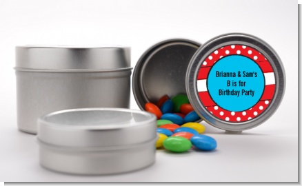 Dr. Seuss Inspired Thing 1 Thing 2 - Custom Birthday Party Favor Tins