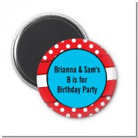 Dr. Seuss Inspired Thing 1 Thing 2 - Personalized Birthday Party Magnet Favors