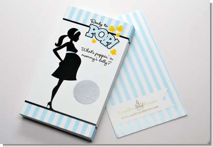 Ready To Pop Blue - Baby Shower Scratch Off Game Tickets