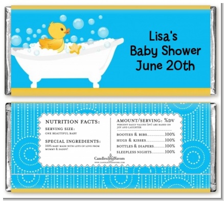 Duck - Personalized Baby Shower Candy Bar Wrappers