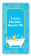 Duck - Custom Rectangle Baby Shower Sticker/Labels thumbnail