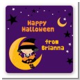 Dress Up Witch Costume - Square Personalized Halloween Sticker Labels thumbnail