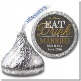 Eat Drink And Be Married - Hershey Kiss Bridal Shower Sticker Labels Eat Drink And Be Married - Hershey Kiss Bridal Shower Sticker Labels