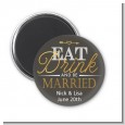 Eat Drink And Be Married - Personalized Bridal Shower Magnet Favors thumbnail