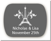 Eiffel Tower - Personalized Bridal Shower Rounded Corner Stickers