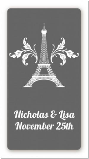 Eiffel Tower - Custom Rectangle Bridal Shower Sticker/Labels