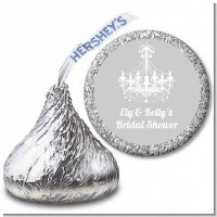 Elegant Chandelier - Hershey Kiss Bridal Shower Sticker Labels