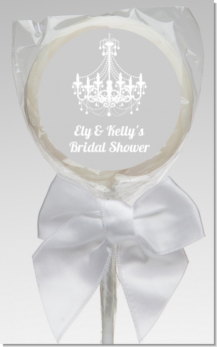 Elegant Chandelier - Personalized Bridal Shower Lollipop Favors